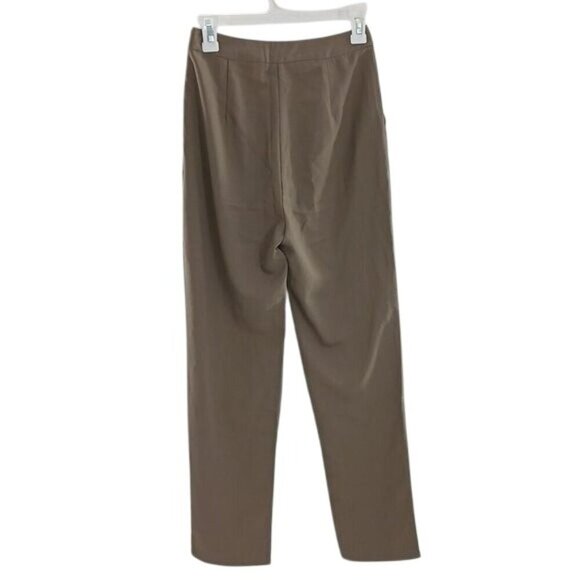 Lulu's Pants Pleasted High Waist Straight Brown Womens Size Small - Picture 4 of 6